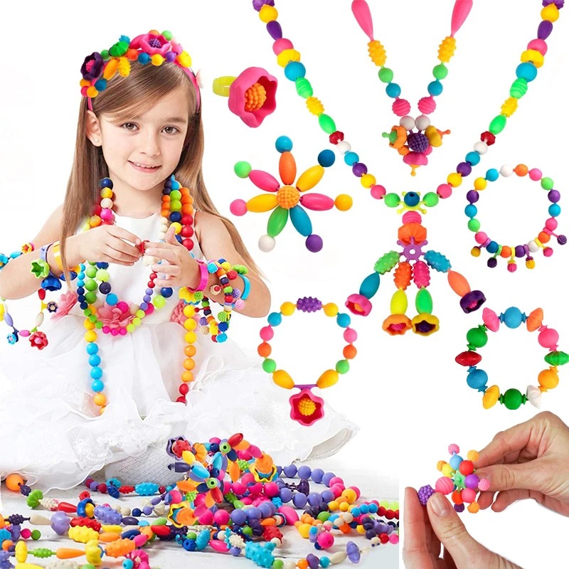 Jewelry Making 4 Year Old - 188-608pcs Manik-manik Pop Anak Perempuan Kit