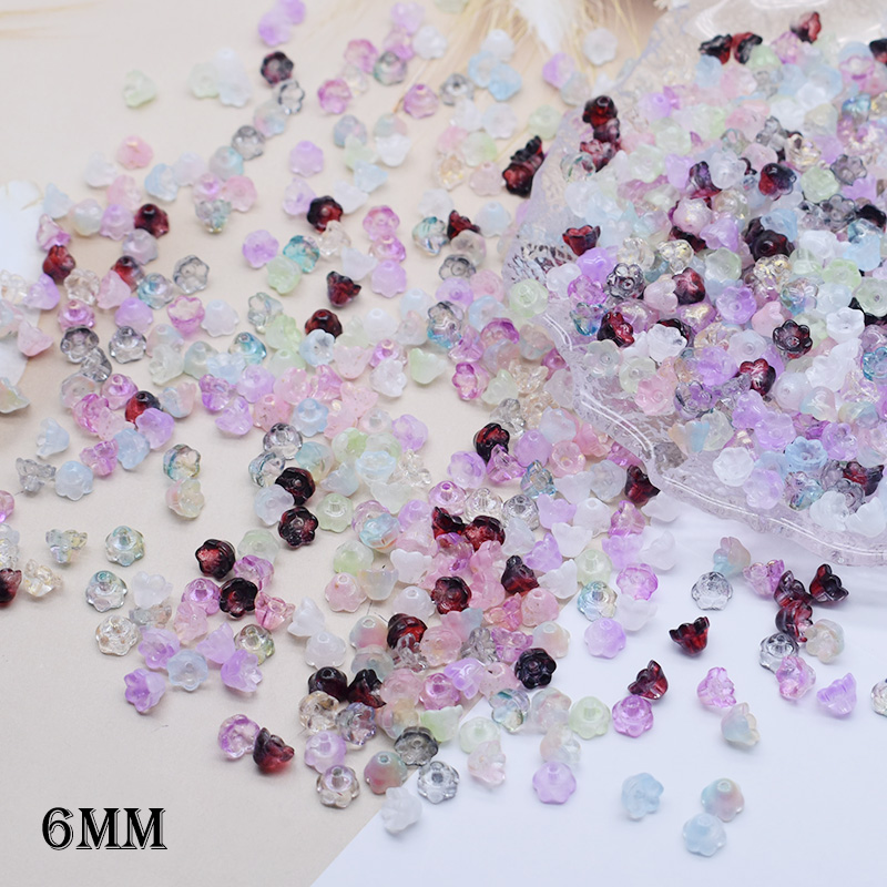 Seed Bead Tube - 6Mm 50 Buah/Tas Manik-manik Longgar Kaca