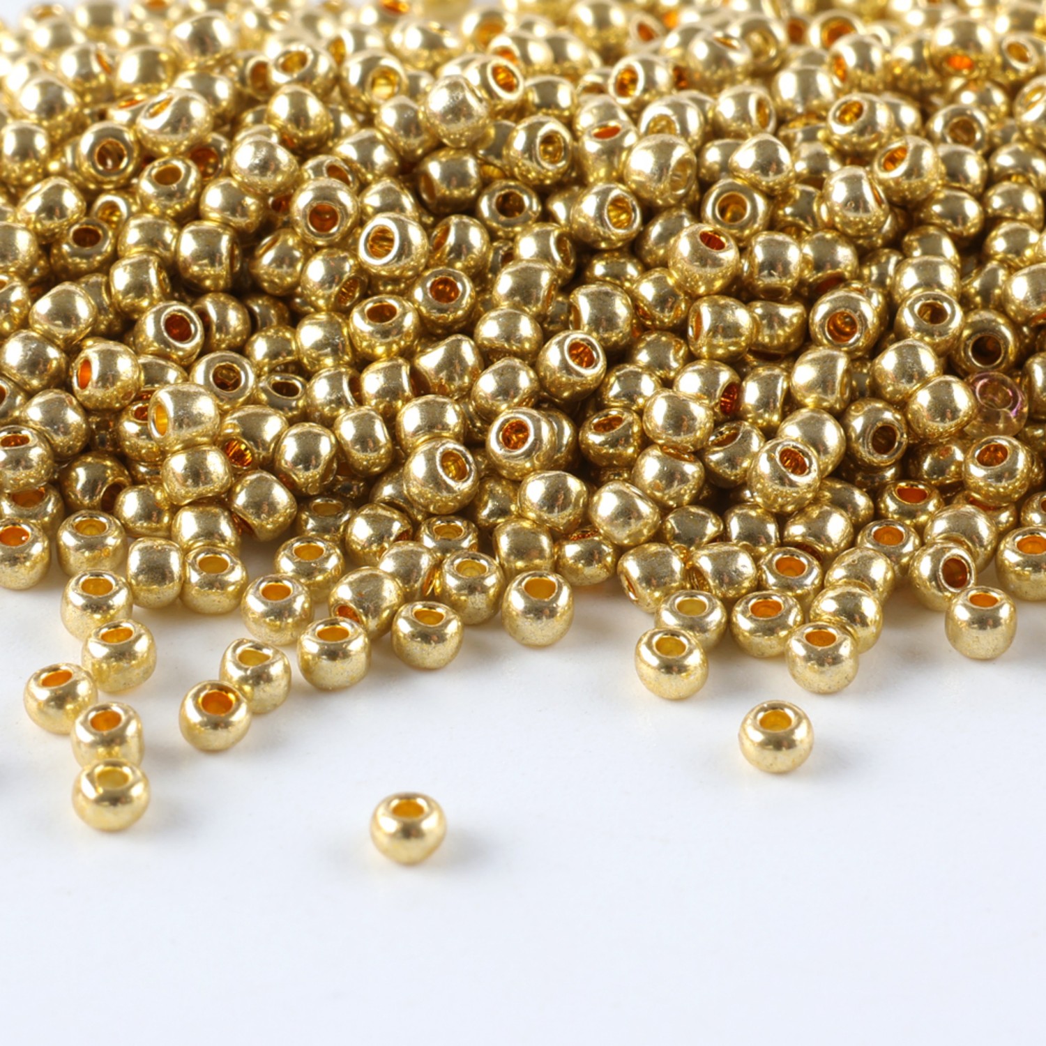 Seed Bead Tube - Manik-manik Bulat Metalik CJ 11/0, Manik-manik