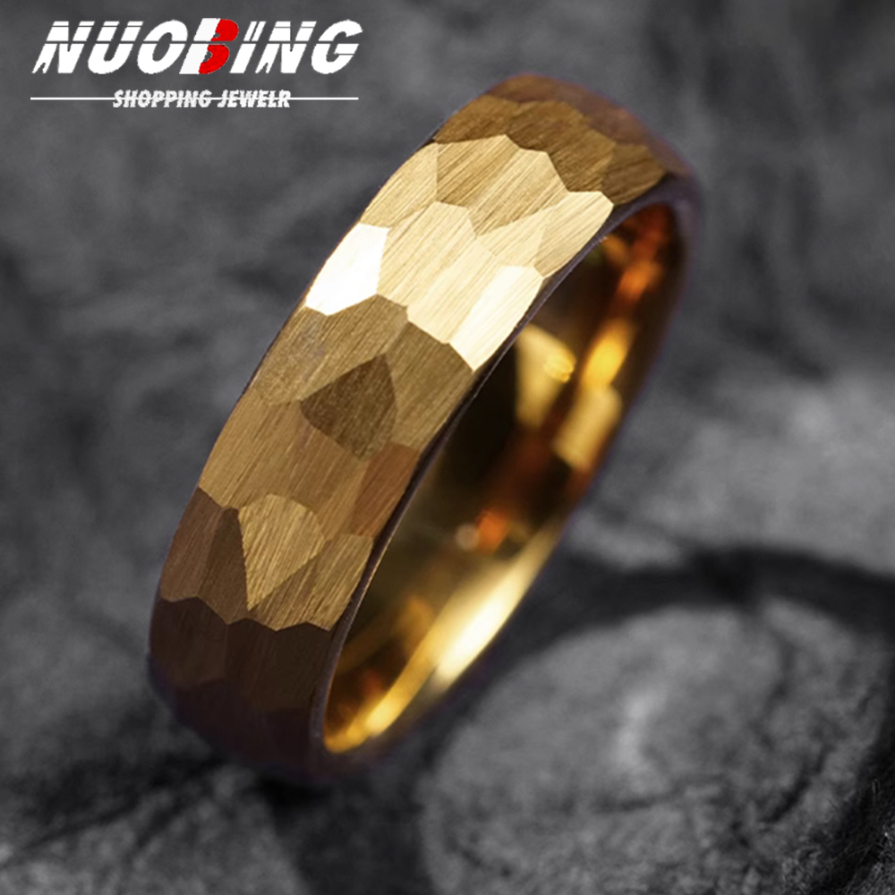 Jewelry Making Hammer - Cincin Titanium Multi-segi Dipalu untuk Pria