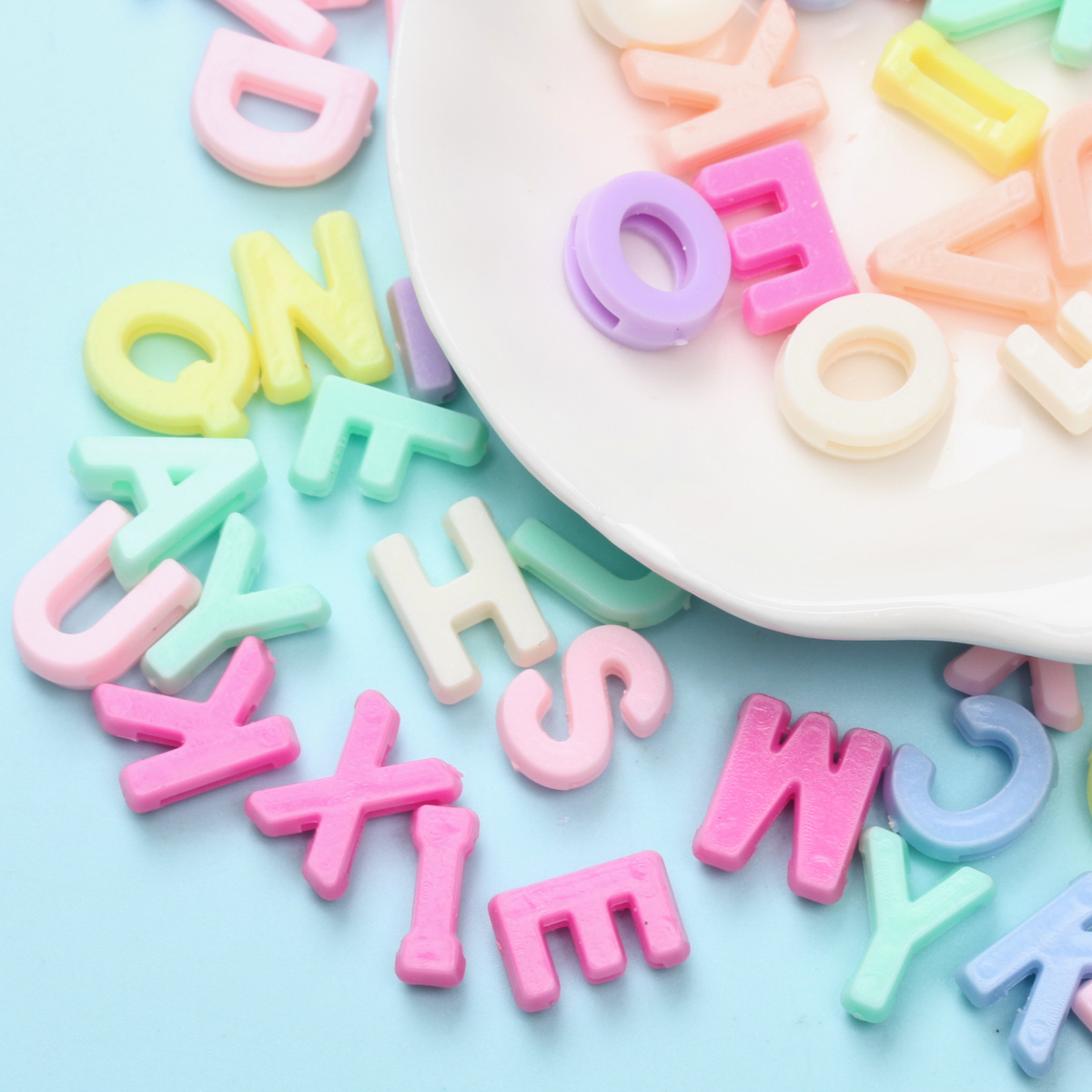 Jewelry Making 4 Year Old - 12-19mm 20/60 buah bulat jatuh huruf
