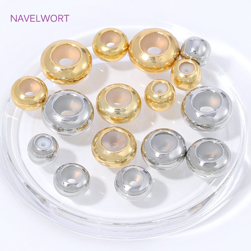 Jewelry Making Items - Manik Silikon Berlapis Emas 18K Dengan