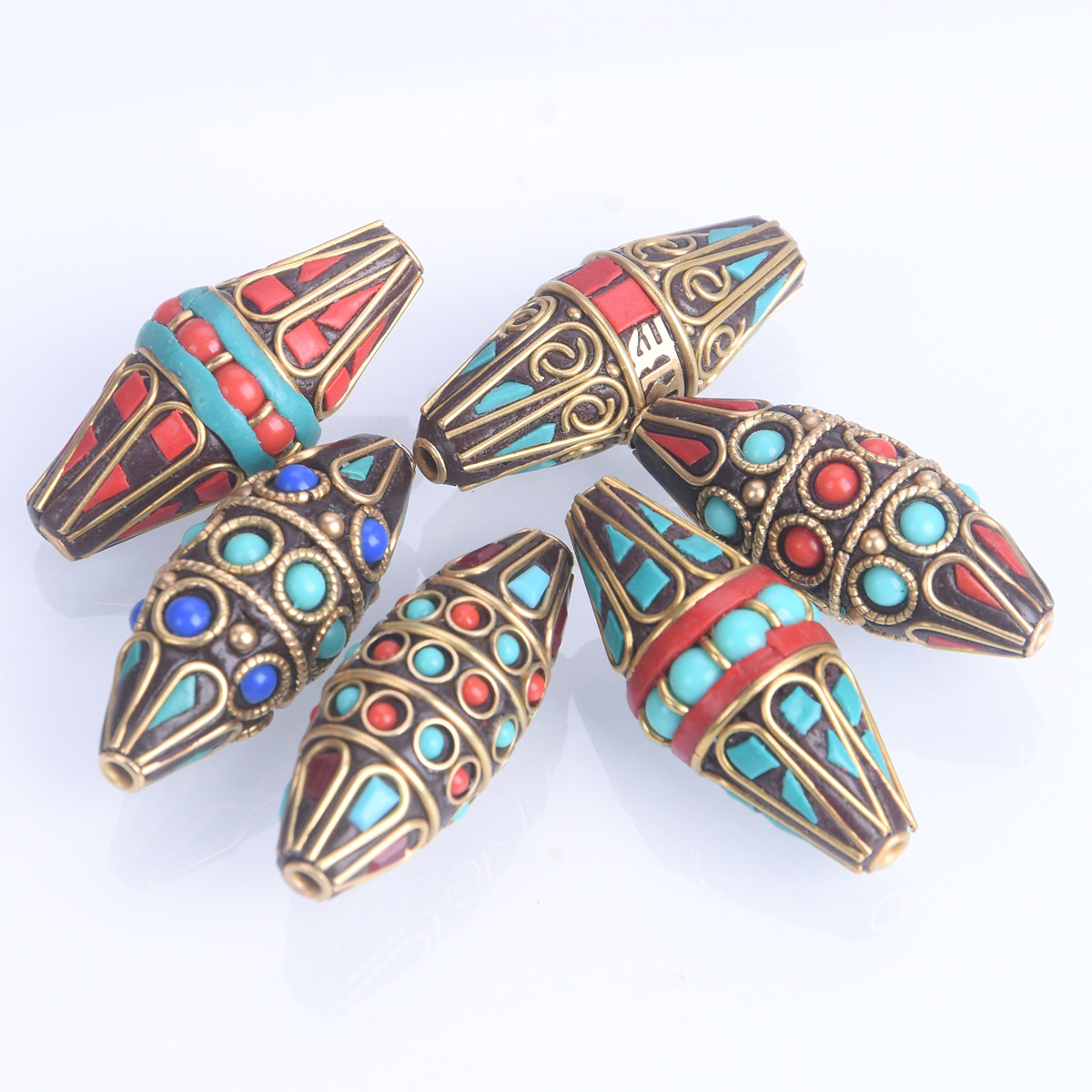 Jewelry Making In Clay - 1pcs Manik-manik Oval Bicone 38x15mm Buatan