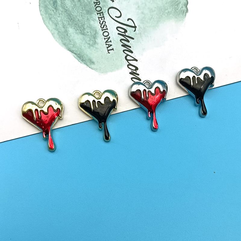 Jewelry Making 4 Year Old - 10 buah liontin Enamel hitam bandul