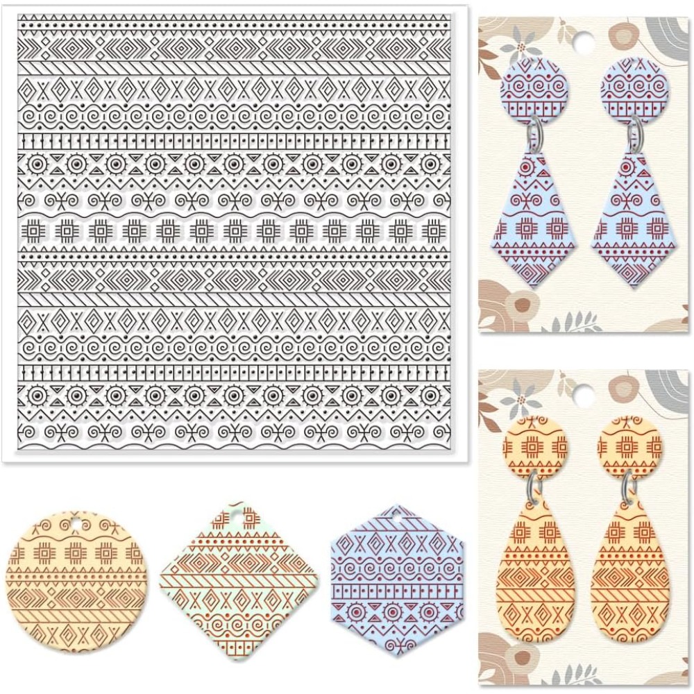 Stempel Tekstur Silikon Geomet - Jewelry Making In Clay ulasan dan harga