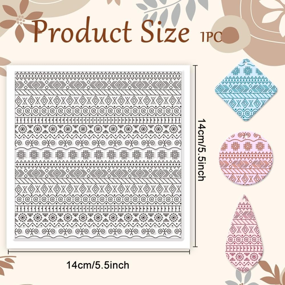 Stempel Tekstur Silikon Geomet - Jewelry Making In Clay ulasan dan harga