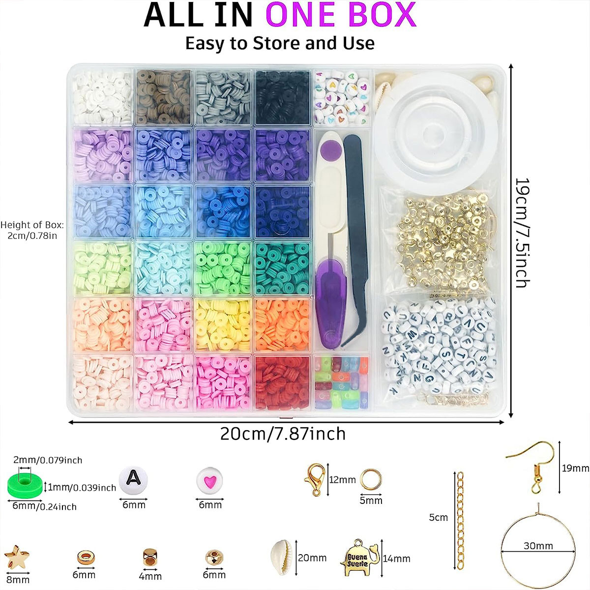 6000 buah 24 warna manik-manik - Jewelry Making In Clay ulasan dan harga