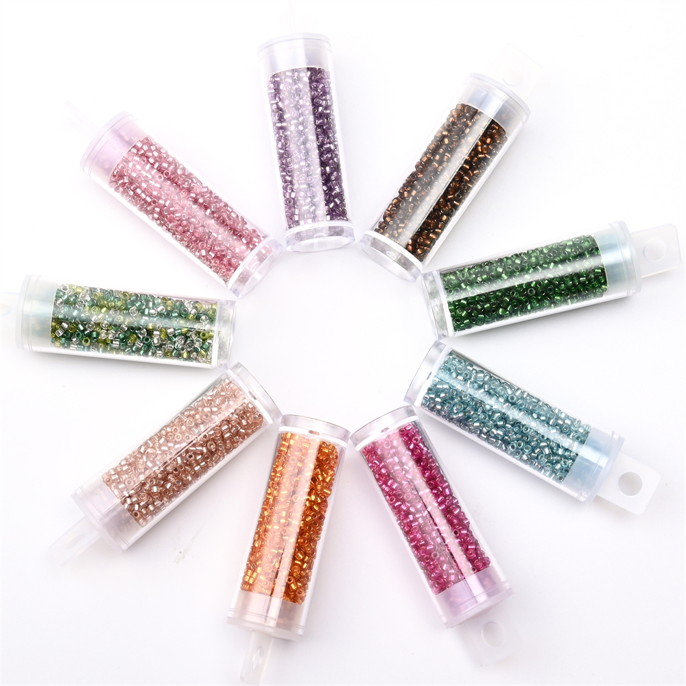 2mm Warna Perak Di Dalam Mini  - Seed Bead Tube ulasan dan harga