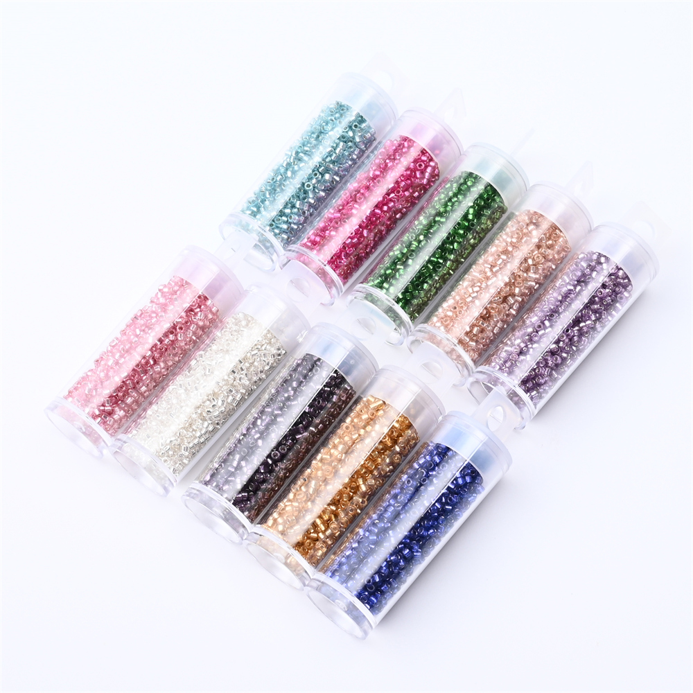 2mm Warna Perak Di Dalam Mini  - Seed Bead Tube ulasan dan harga