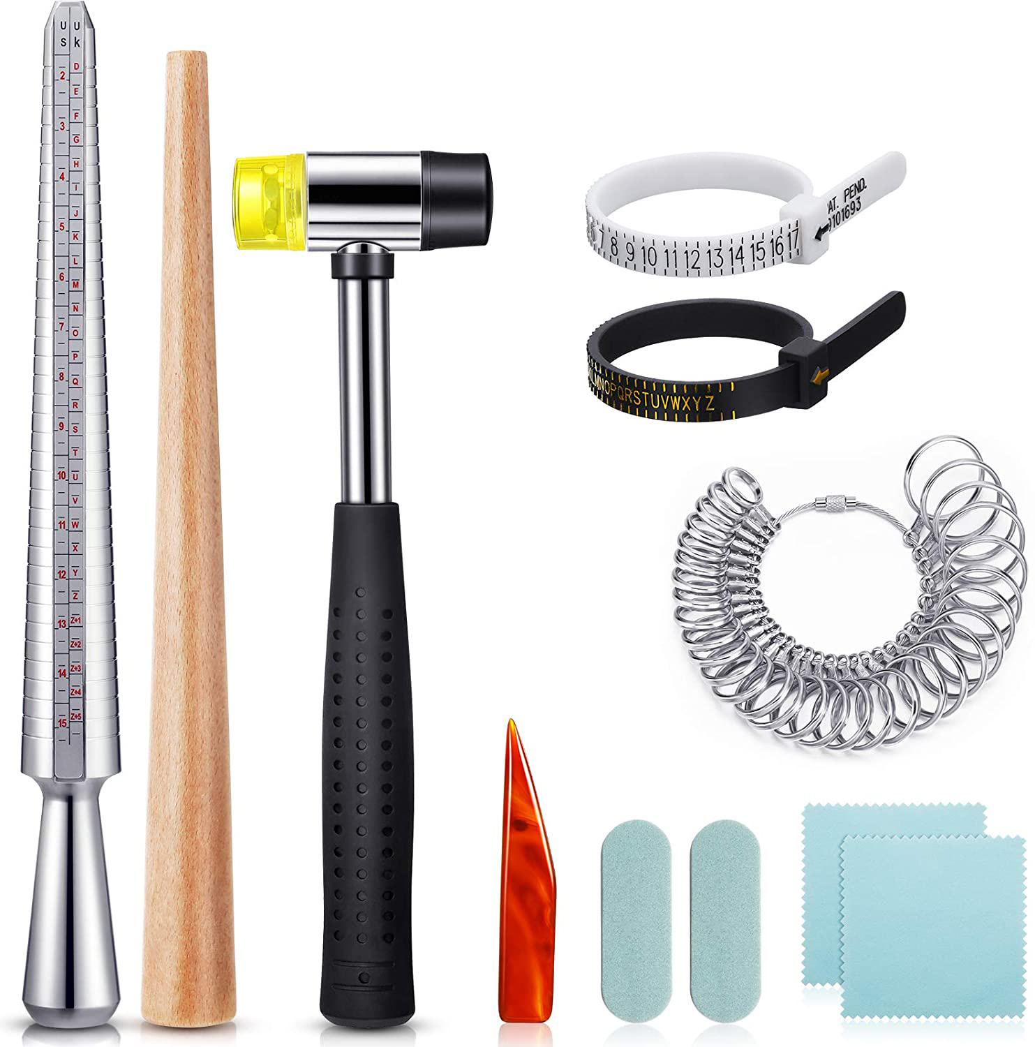 11 buah set Mandrel cincin Ing - Jewelry Making Desk ulasan dan harga