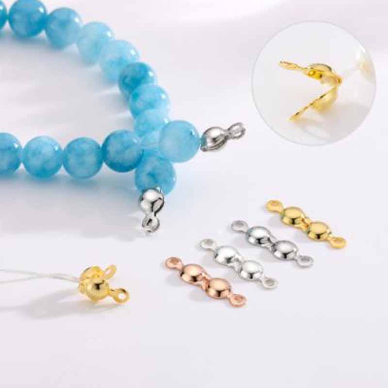4pcs Manik-manik Penutup Perak - Jewelry Making Class ulasan dan harga
