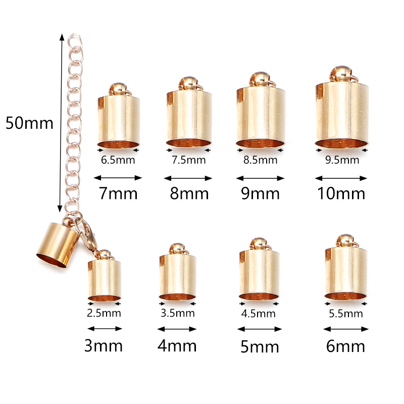 10Set Penutup Ujung Tali Kulit - Jewelry Making Class ulasan dan harga