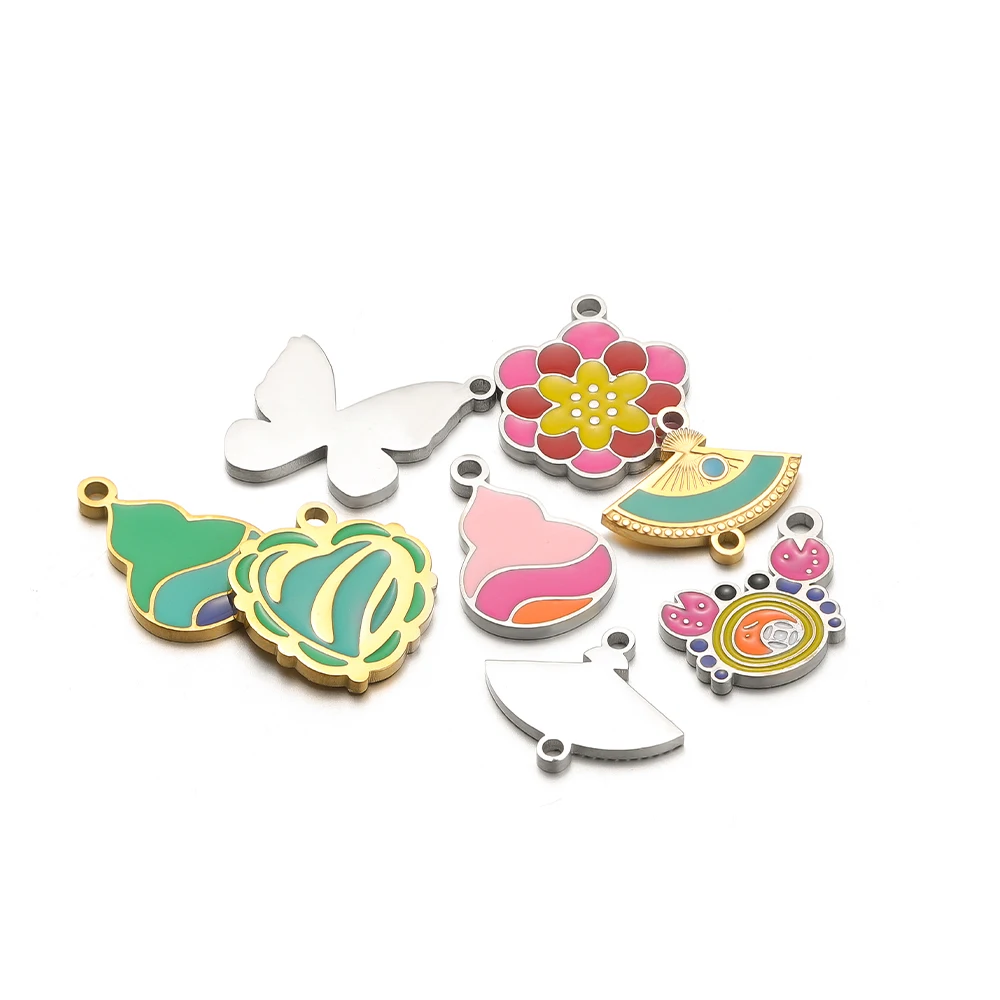 5 buah Lotus besi tahan karat  - Jewelry Making 4 Year Old ulasan dan harga