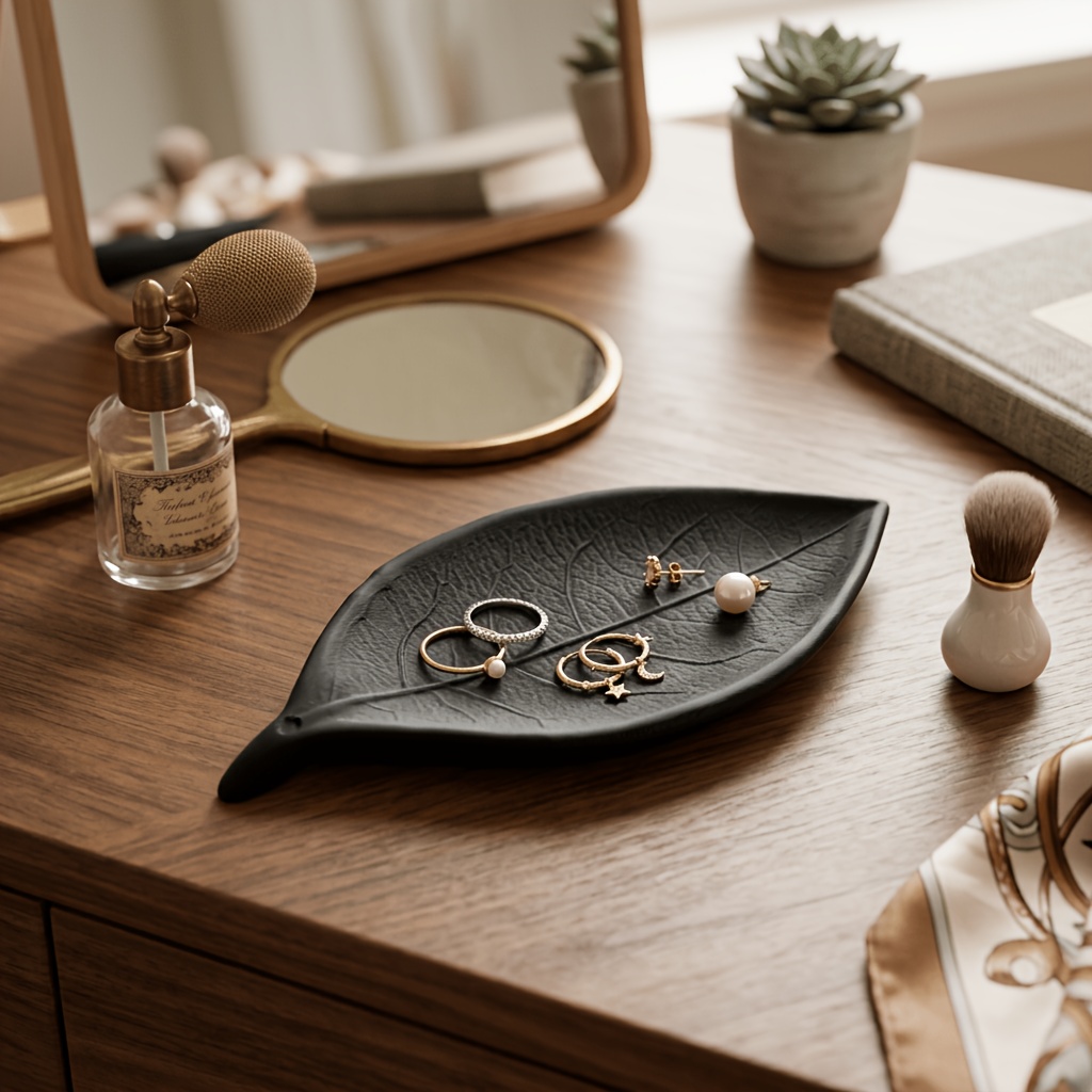 Tempat Perhiasan Daun 3D Minim - Jewelry Making Desk ulasan dan harga