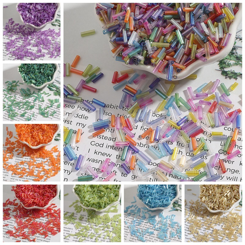 Manik-manik Kristal Bentuk Ber - Seed Bead Tube ulasan dan harga