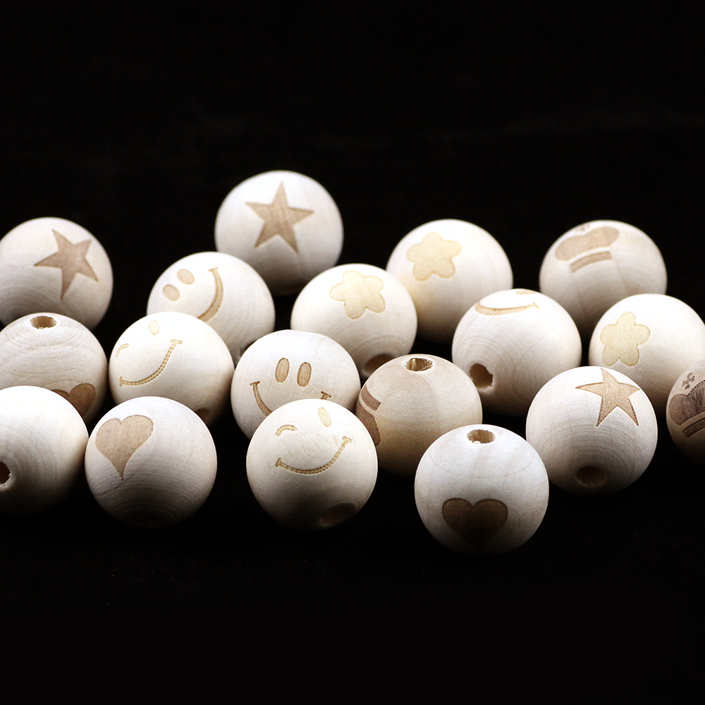 10 Pcs 20 Mm Bulat Kayu Alami  - Jewelry Making 4 Year Old ulasan dan harga