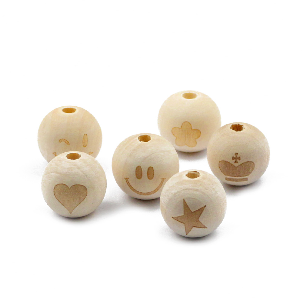 10 Pcs 20 Mm Bulat Kayu Alami  - Jewelry Making 4 Year Old ulasan dan harga