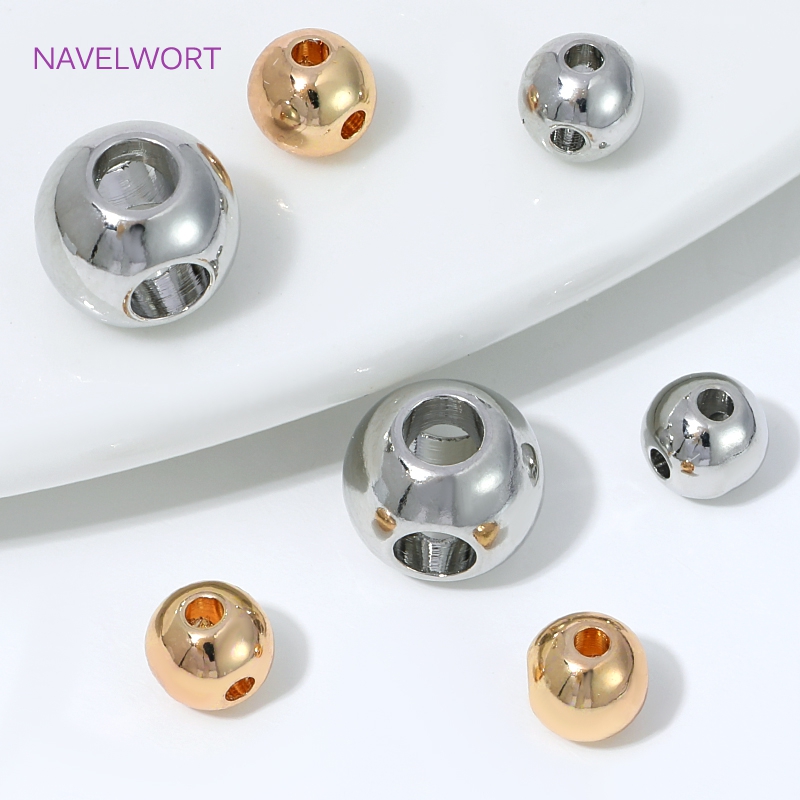 Manik-manik Spacer Bulat 4 Lub - Jewelry Making Items ulasan dan harga