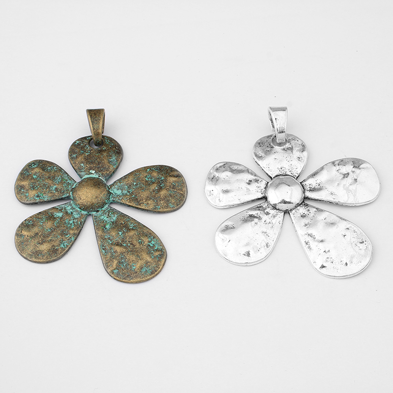 Liontin bunga Tibet perak/Verd - Jewelry Making Hammer ulasan dan harga