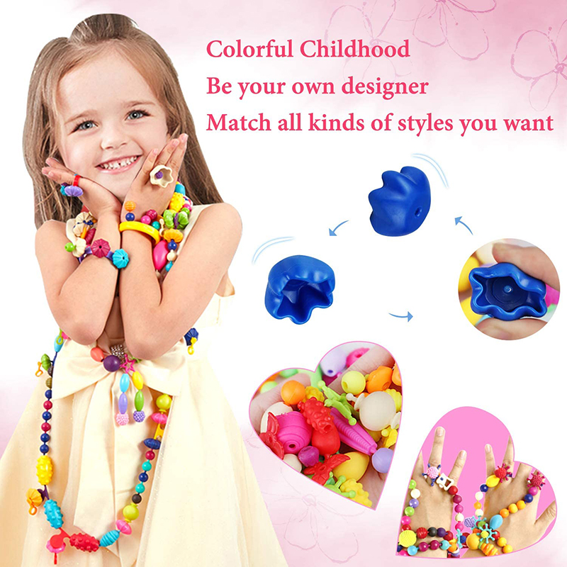 100 buah manik-manik Pop anak  - Jewelry Making 4 Year Old ulasan dan harga