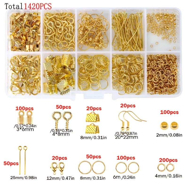 1420pcs 1 kotak Set Perlengkap - Jewelry Making Ring Tool ulasan dan harga